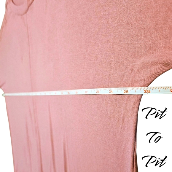 J.Jill Wearever Collection Boxy Tee Top Size Large Dusty Rose Pink Stretch - Picture 6 of 10